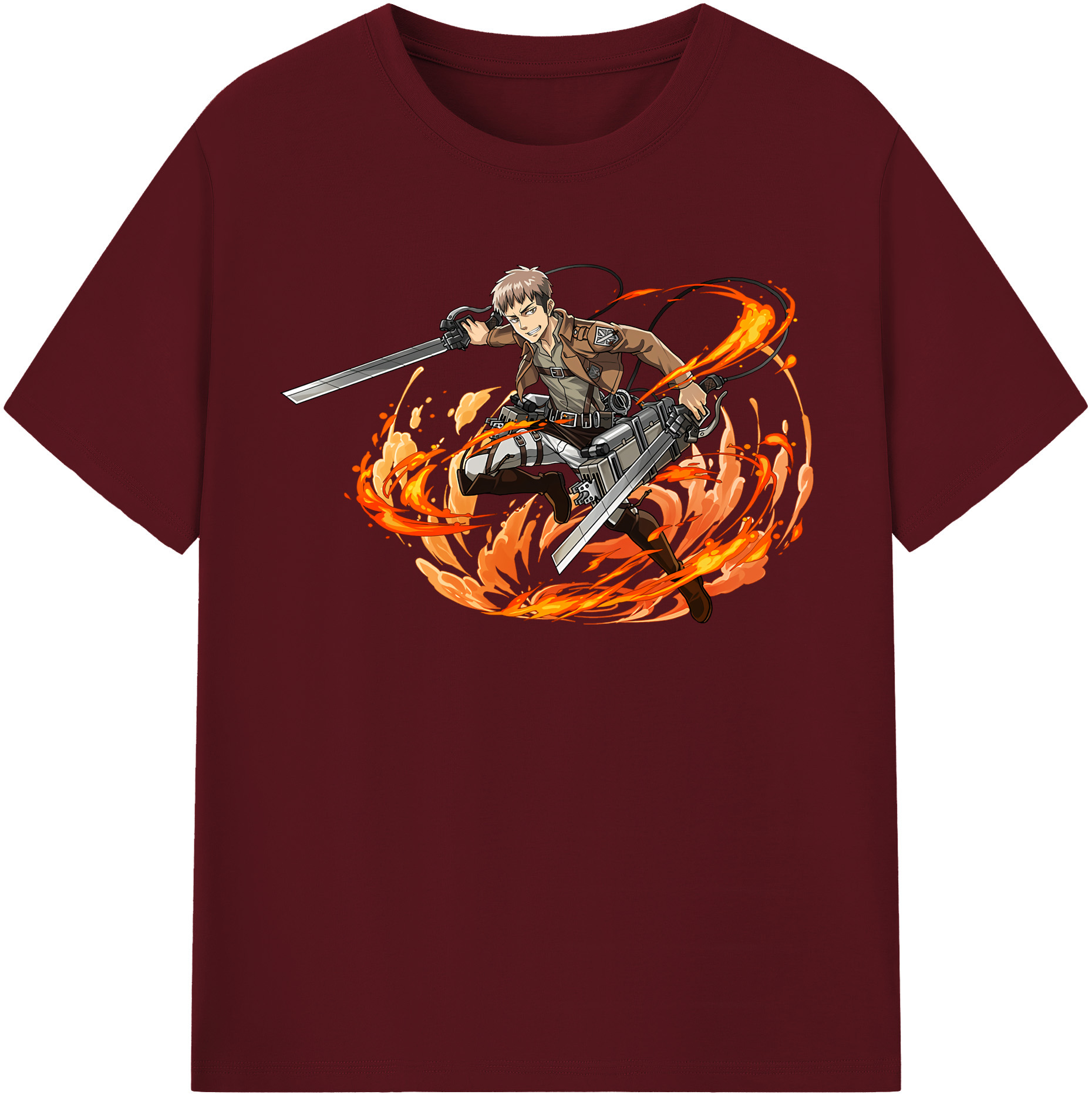 （画像用） 進撃の巨人 ジャン・キルシュタイン Attack on Titan Jean Kirstein 綿100％半袖Tシャツ（フロントプリント）